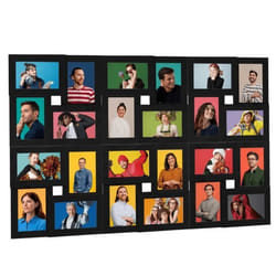 vidaXL Collage de cadres photo pour photo de 24x(13x18 cm) Noir MDF - TU