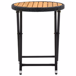 VidaXL 316509 table de jardin Noir