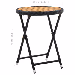 VidaXL 316509 table de jardin Noir - Vue supplémentaire 7