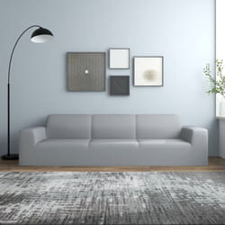 Vidaxl - Housse extensible de canapé 4 places Gris Jersey de polyester