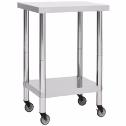 Cette table de travail est parfaite pour la préparation et le service des aliments dans une cuisine, un restaurant, une école ...