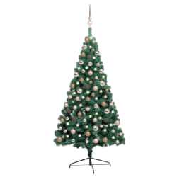 vidaXL Demi-arbre de Noël artificiel - 150 cm