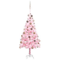 vidaXL Arbre de Noël artificiel avec LED et boules - 150 cm