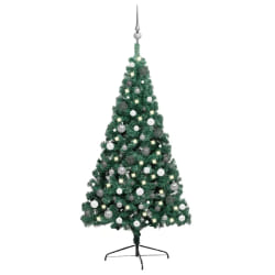 vidaXL Demi-arbre de Noël artificiel - Vert - 240 cm