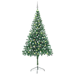 VIDAXL Arbre de Noël 210 cm avec boules - Vert