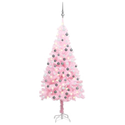 vidaXL Arbre de Noël pré-éclairé - Rose 120 cm