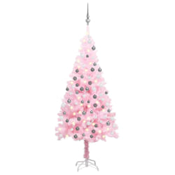 vidaXL Arbre de Noël rose 180 cm - Pré-éclairé