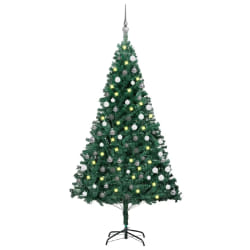 vidaXL Arbre de Noël pré-éclairé - Vert 180 cm