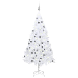vidaXL Arbre de Noël artificiel - Blanc - 120 cm