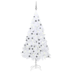 vidaXL Arbre de Noël pré-éclairé - Blanc 180 cm