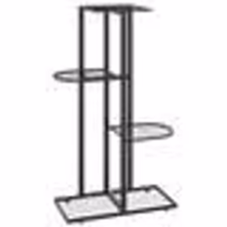 vidaXL Support pour plantes 4 niveaux 43x22x76 cm Noir Métal - TU