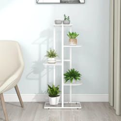 Vidaxl - Support pour plantes 5 niveaux 43x22x98 cm Blanc Métal