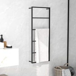 Vidaxl - Porte-serviette Noir 45x10x115 cm Acier