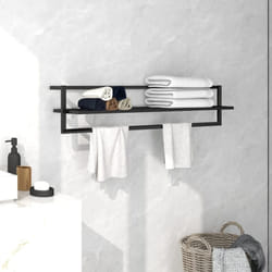 Vidaxl - Porte-serviettes Noir 95x25x22 cm Fer