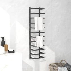Vidaxl - Porte-serviette Noir 24x12x96 cm Acier