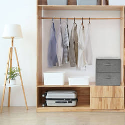 Boîtes de rangement 2 pcs Tissu 43x34x23 cm Gris Vidaxl