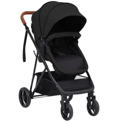 vidaXL Poussette pour bébé 2-en-1 Anthracite et noir Acier
