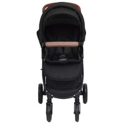 vidaXL Poussette pour bébé 2-en-1 Anthracite Acier - TU