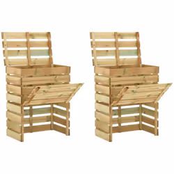 Cet ensemble de composteur de jardin en bois est un équipement de recyclage excellent et se fond naturellement dans n'importe ...