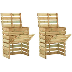 Vidaxl - Composteur de jardin à lattes 2 pcs 80x50x100 cm Pin imprégné