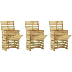 Vidaxl - Composteur de jardin à lattes 3 pcs 80x50x100 cm Pin imprégné