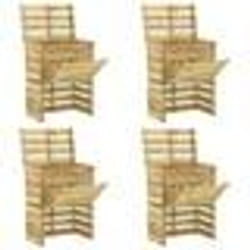 vidaXL Composteur de jardin à lattes 4 pcs 80x50x100 cm Pin imprégné - TU