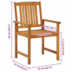 VidaXL 3078150 chaise d'extérieur Terrace Bois d'acacia - Vue supplémentaire 7