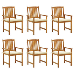 VidaXL 3078153 chaise d'extérieur Terrace Siège rembourré Bois d'acacia Crème