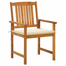 VidaXL 3078153 chaise d'extérieur Terrace Siège rembourré Bois d'acacia Crème - Vue supplémentaire 2