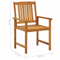 VidaXL 3078153 chaise d'extérieur Terrace Siège rembourré Bois d'acacia Crème - Vue supplémentaire 8