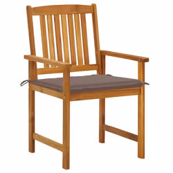VidaXL 3078159 chaise d'extérieur Terrace Siège rembourré Bois d'acacia Taupe - Vue supplémentaire 2