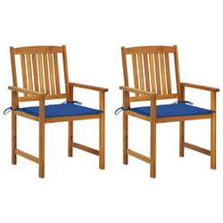 VidaXL 3078161 chaise d'extérieur Terrace Siège rembourré Bois d'acacia Bleu