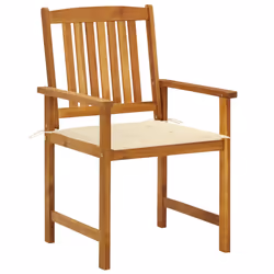 VidaXL 3078168 chaise d'extérieur Terrace Siège rembourré Bois d'acacia Crème - Vue supplémentaire 3