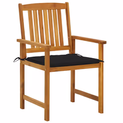 VidaXL 3078173 chaise d'extérieur Terrace Siège rembourré Bois d'acacia Noir - Vue supplémentaire 2