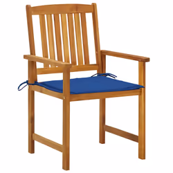 VidaXL 3078176 chaise d'extérieur Terrace Siège rembourré Bois d'acacia Bleu