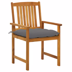 VidaXL 3078182 chaise d'extérieur Terrace Siège rembourré Bois d'acacia Gris