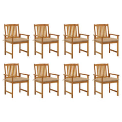 VidaXL 3078184 chaise d'extérieur Terrace Siège rembourré Bois d'acacia Beige