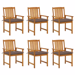 VidaXL 3078189, Terrace, Siège rembourré, Bois d'acacia, Taupe, Polyester, 610 mm