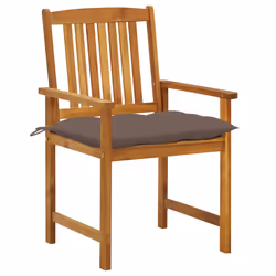 VidaXL 3078189 chaise d'extérieur Terrace Siège rembourré Bois d'acacia Taupe