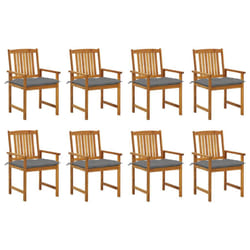 VidaXL 3078194 chaise d'extérieur Terrace Siège rembourré Bois d'acacia Gris