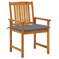 VidaXL 3078194 chaise d'extérieur Terrace Siège rembourré Bois d'acacia Gris