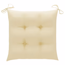 VidaXL 3078195 chaise d'extérieur Terrace Siège rembourré Bois d'acacia Crème, Blanc - Vue supplémentaire 6