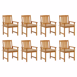VidaXL 3078196, Terrace, Siège rembourré, Bois d'acacia, Beige, Polyester, 610 mm