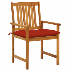 VidaXL 3078199 chaise d'extérieur Terrace Siège rembourré Bois d'acacia Rouge - Vue supplémentaire 2