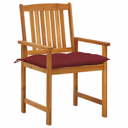 VidaXL 3078202 chaise d'extérieur Terrace Siège rembourré Bois d'acacia Rouge - Vue supplémentaire 2