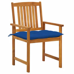 VidaXL 3078203 chaise d'extérieur Terrace Siège rembourré Bois d'acacia Bleu