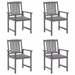 VidaXL 3078223, Terrace, Siège rembourré, Bois d'acacia, Gris, Polyester, 610 mm