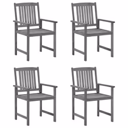VidaXL 3078223 chaise d'extérieur Terrace Siège rembourré Bois d'acacia Gris