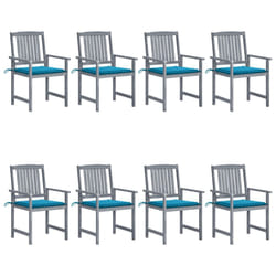 VidaXL 3078226 chaise d'extérieur Terrace Siège rembourré Bois d'acacia Bleu
