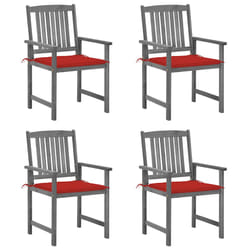 VidaXL 3078228 chaise d'extérieur Terrace Siège rembourré Bois d'acacia Rouge